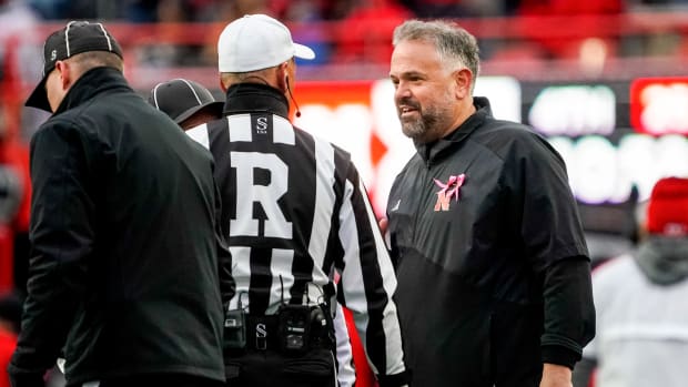 NU vs. Purdue 2023 - Matt Rhule talks to officials